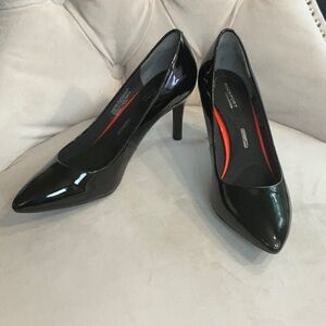 Rockport Patent Black Leather Heels Size 5.5